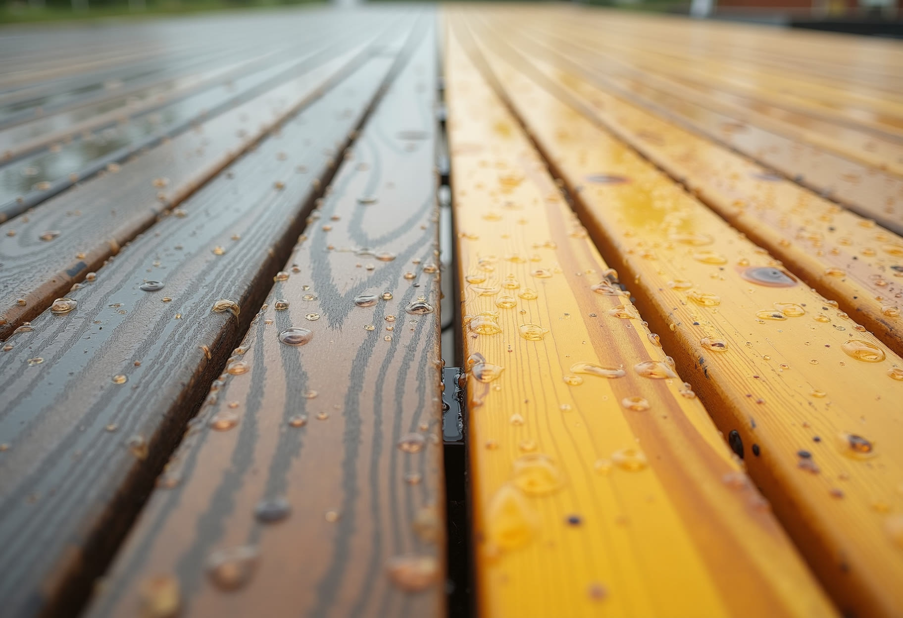 Cedar deck, brightened