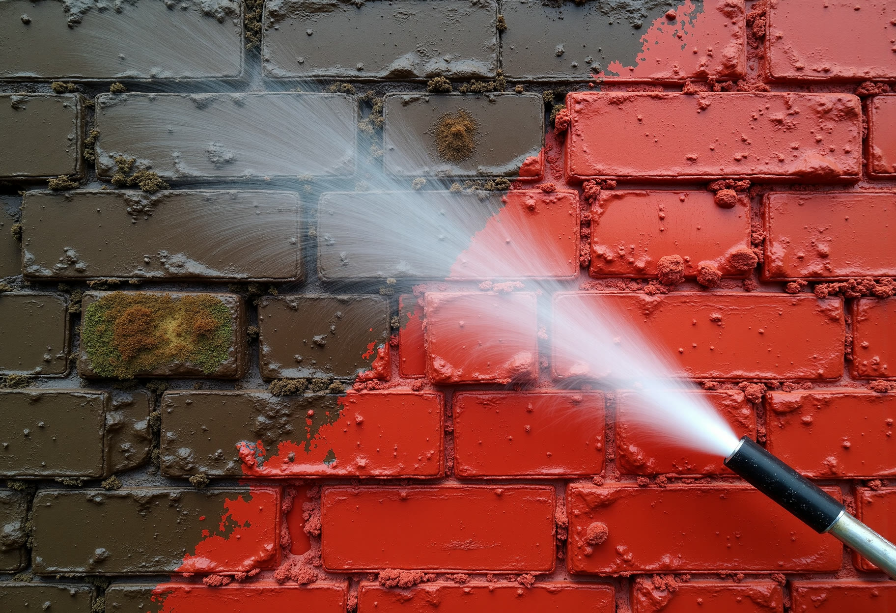 Brick, mid-stroke